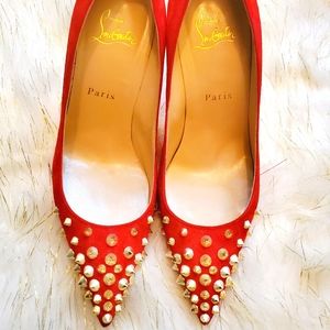 Christian Louboutin SpikyShell 100 Red